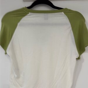 Stylish Green and White Women's Top